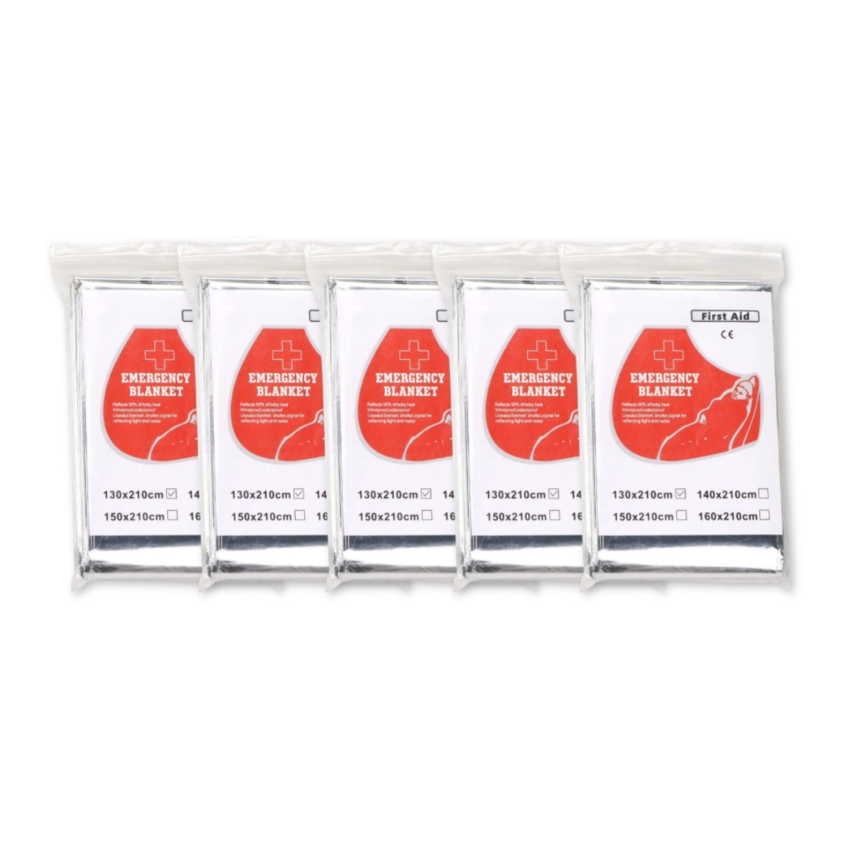 브레베네 체온 유지 보온 담요 비상용, 5개, 실버 8,900원