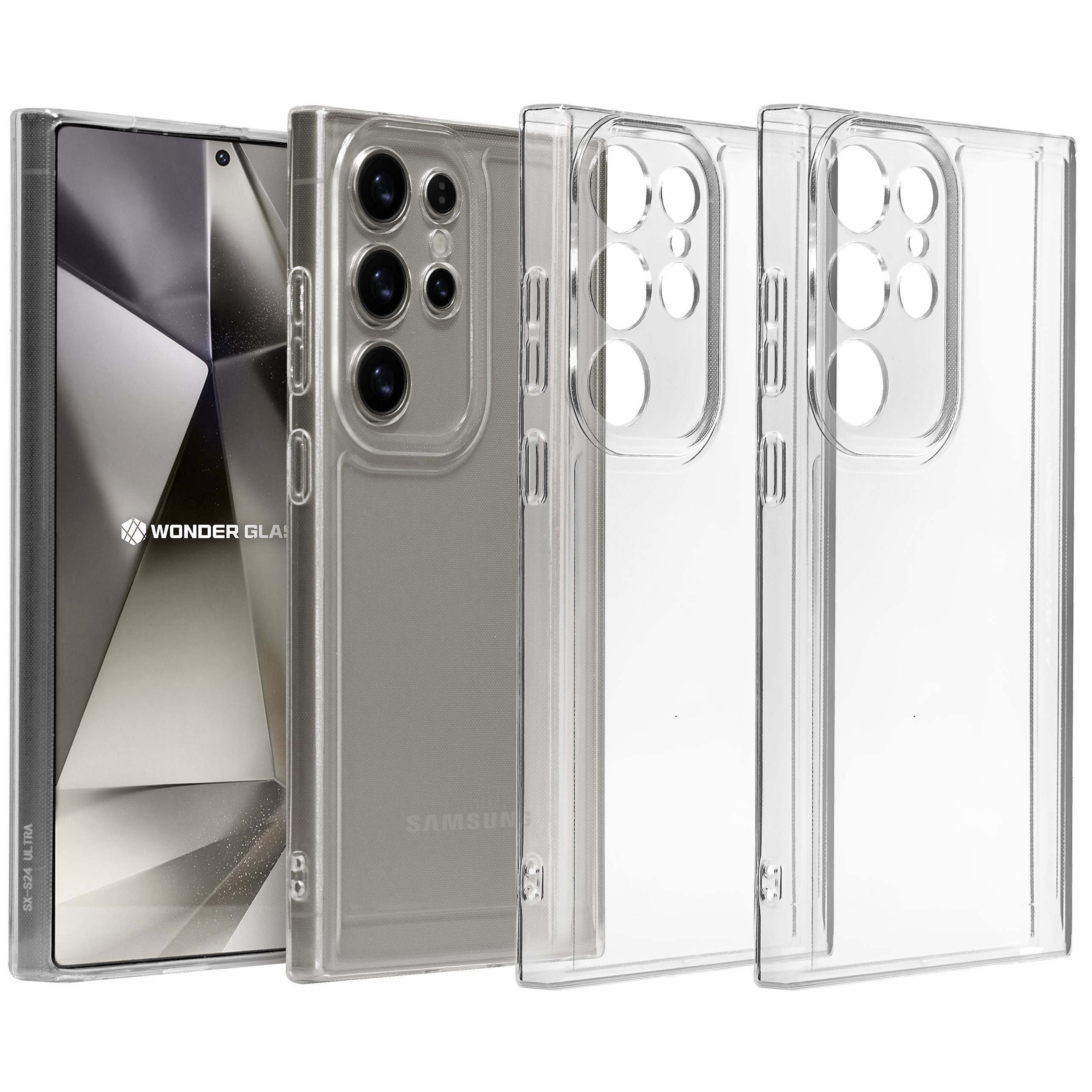 원더글라스 아이폰16/갤럭시 폴드6/플립6/S24 임팩트 퓨어 클리어 카메라 보호 풀커버 투명 케이스 4개입 4,580원
