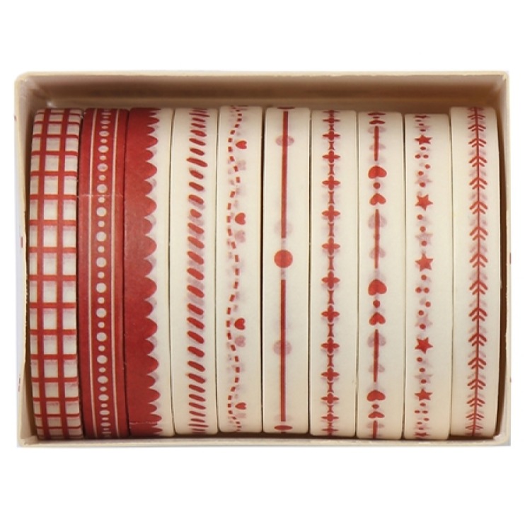 셀링뉴 아트스핀 울타리 다꾸 마스킹 종이 테이프 10종 세트 5mm x 2m 7,900원