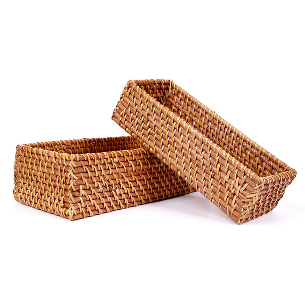 라탄 사각 수저통 필통 2P 세트 다용도 사각바구니 핸드메이드 수제품 라탄생활용품 주방용품정리 인테리어소품 24,900원