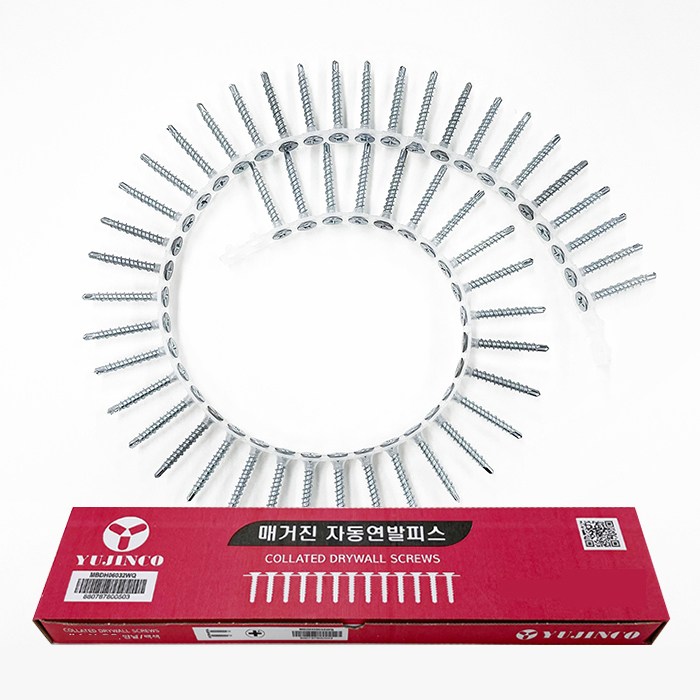 (유진코) 매거진피스 양날 1000발, 2000발 연발 스크류 나사 못 텍스피스 석고보드 20,400원