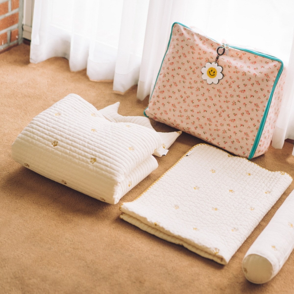 (엘린베베) 최고급 낮잠이불 방수 가방 / 해외 여행 피크닉 캠핑 대형 생활방수 어린이집, (1) 러블리민트 32,900원