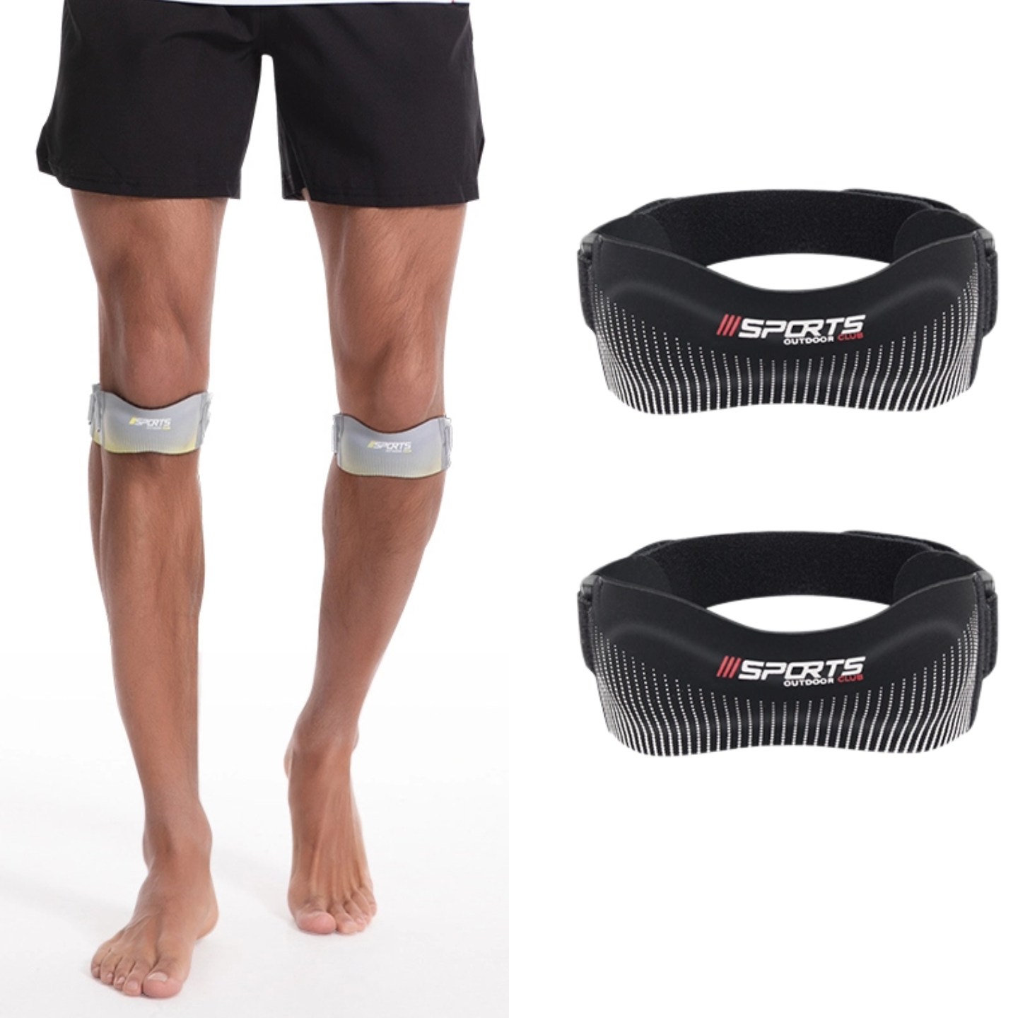 SERENDI 고탄력 슬개골 무릎보호대, 블랙, 2개 17,700원