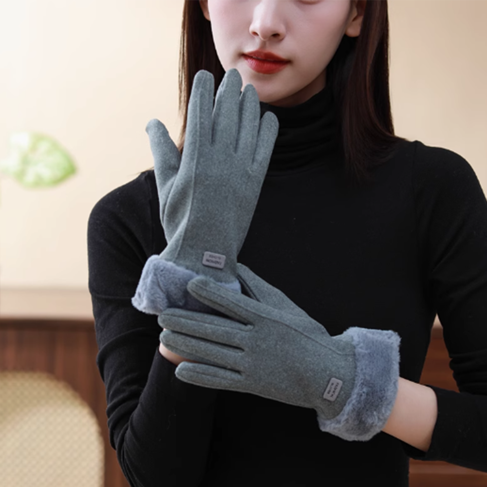 슈아미 따스한 심플 퍼 여성 장갑 기모 스마트폰 터치 방한 기모 8,200원