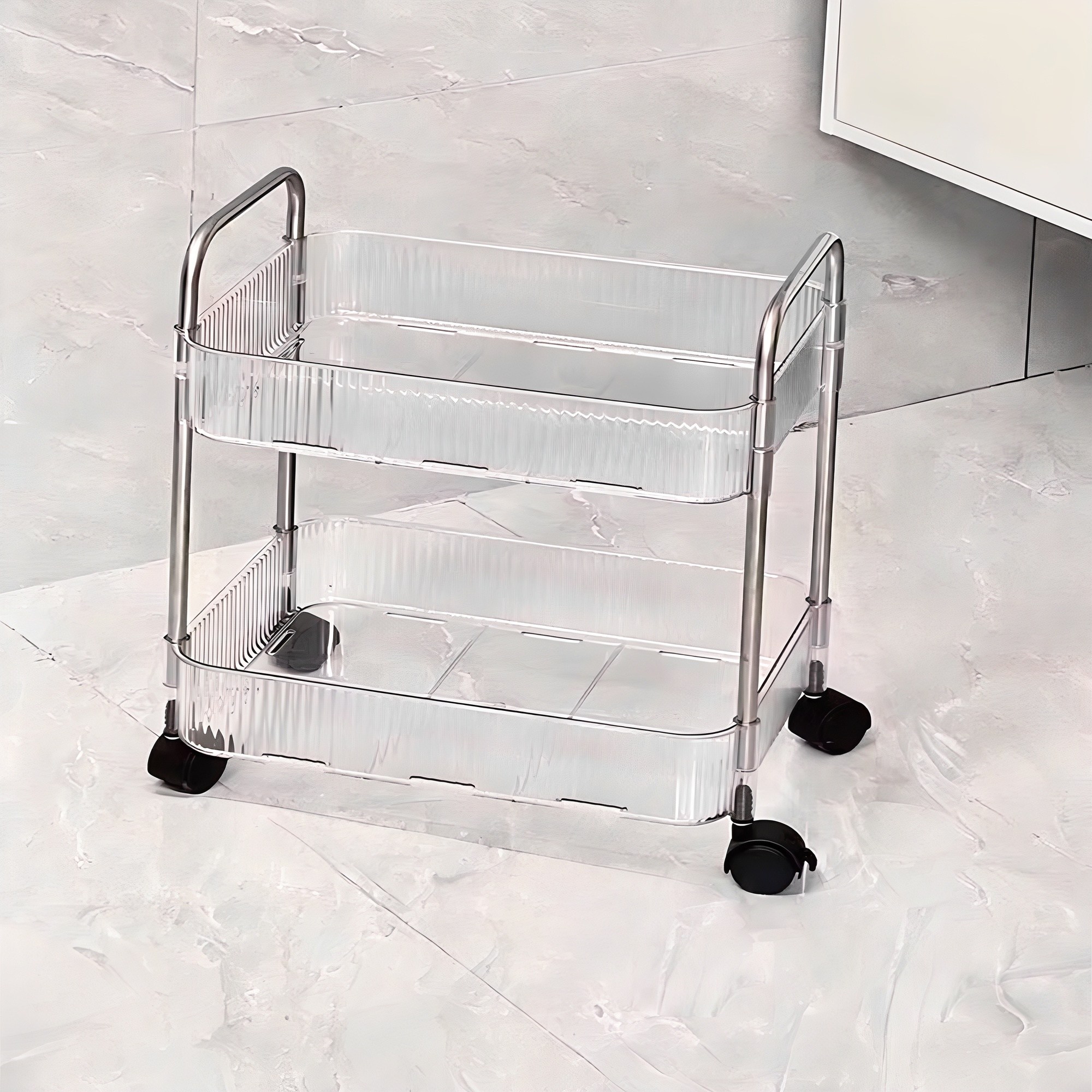 HK.sell 원데이 서랍형 소품 정리 다용도 투명 수납장 트롤리 12,800원