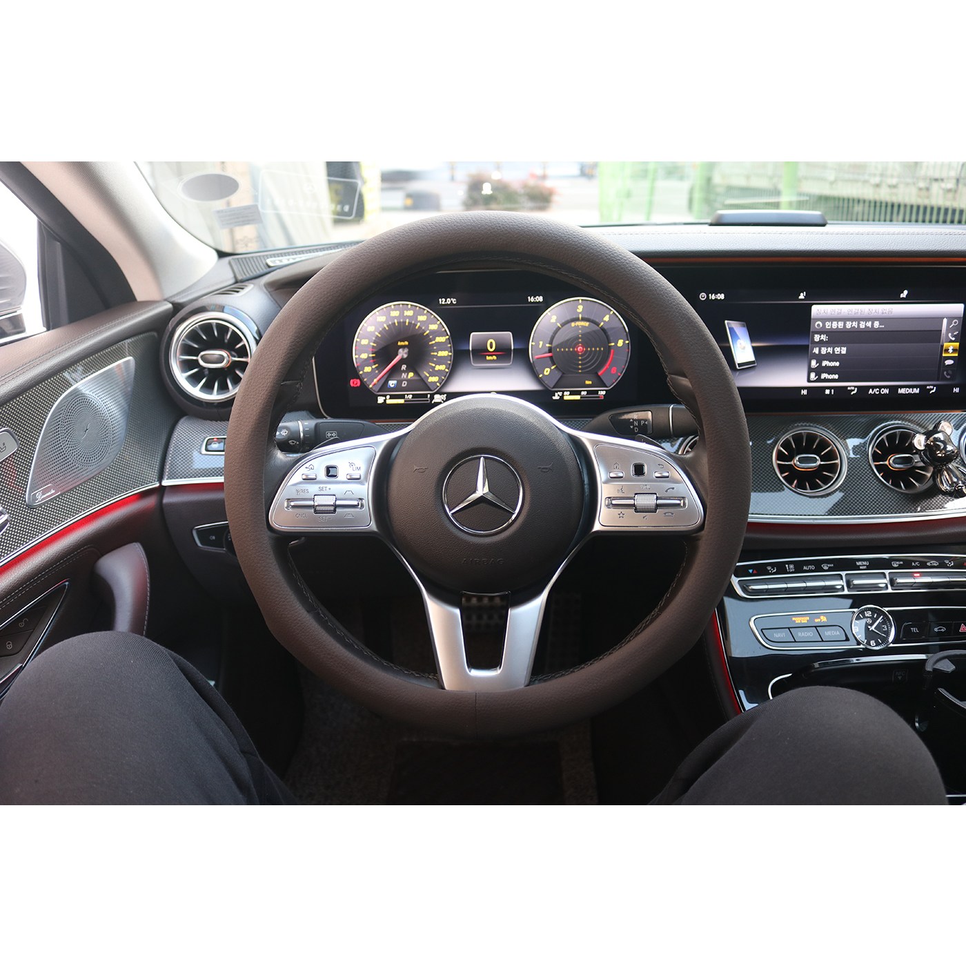 싼타페DM프라임,더뉴인피니티Q50,트래버스,모닝JA,2020큐엠6 가죽 미끄럼방지 커버 네토르 핸들커버 25,900원