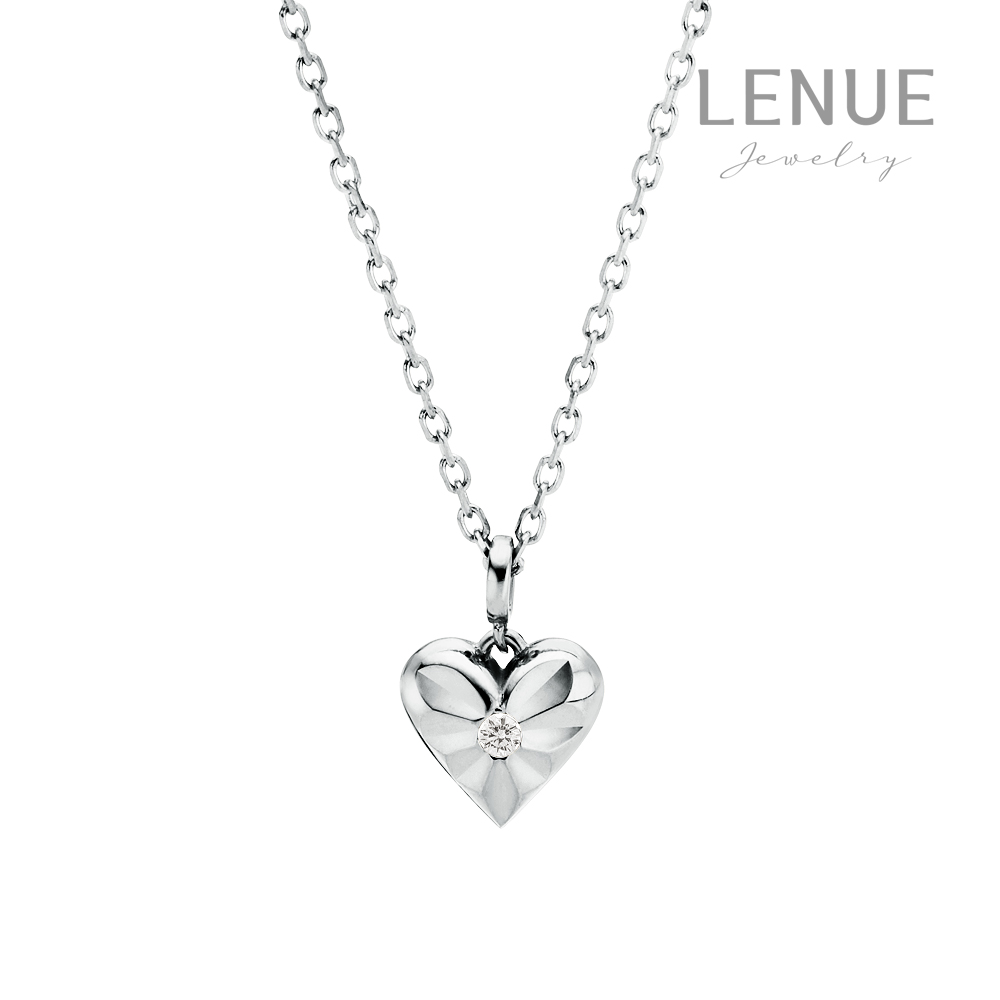 레뉴 엣지 하트 큐빅 데일리 목걸이 / 14K 골드 라운드 스톤 여자친구 애인 생일 선물 339,000원