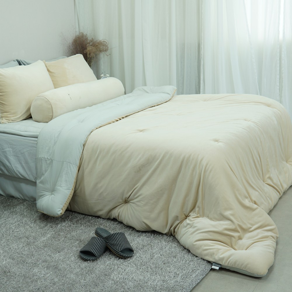 밀리에르 겨울 극세사 차렵이불 모찌 SS Q 밍크 따뜻한 싱글 퀸 이블 55,900원