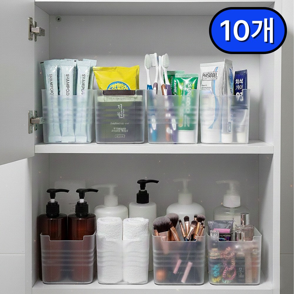 올데이앤 다용도 욕실 정리함, 10개, 반투명 8,000원