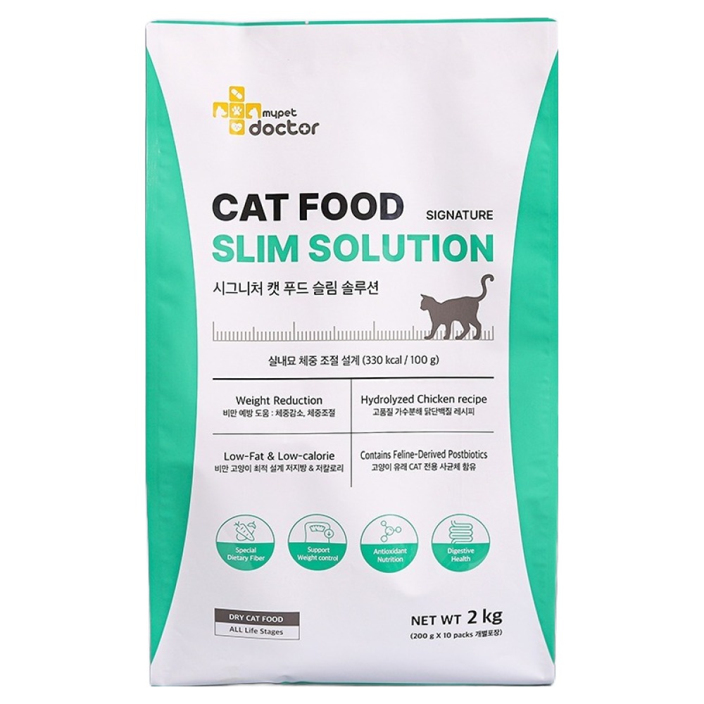 마이펫닥터 고양이 시그니처 슬림 솔루션 처방식 사료, 2kg, 1개, 다이어트(체중관리) 32,400원