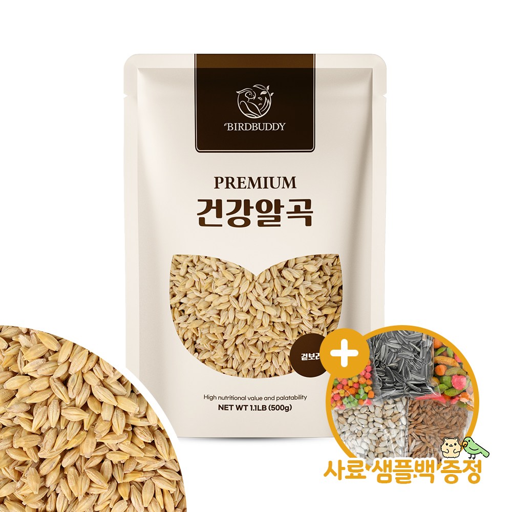 건강알곡 겉보리 500g 앵무새 햄스터 모이 간식 사료 2,500원