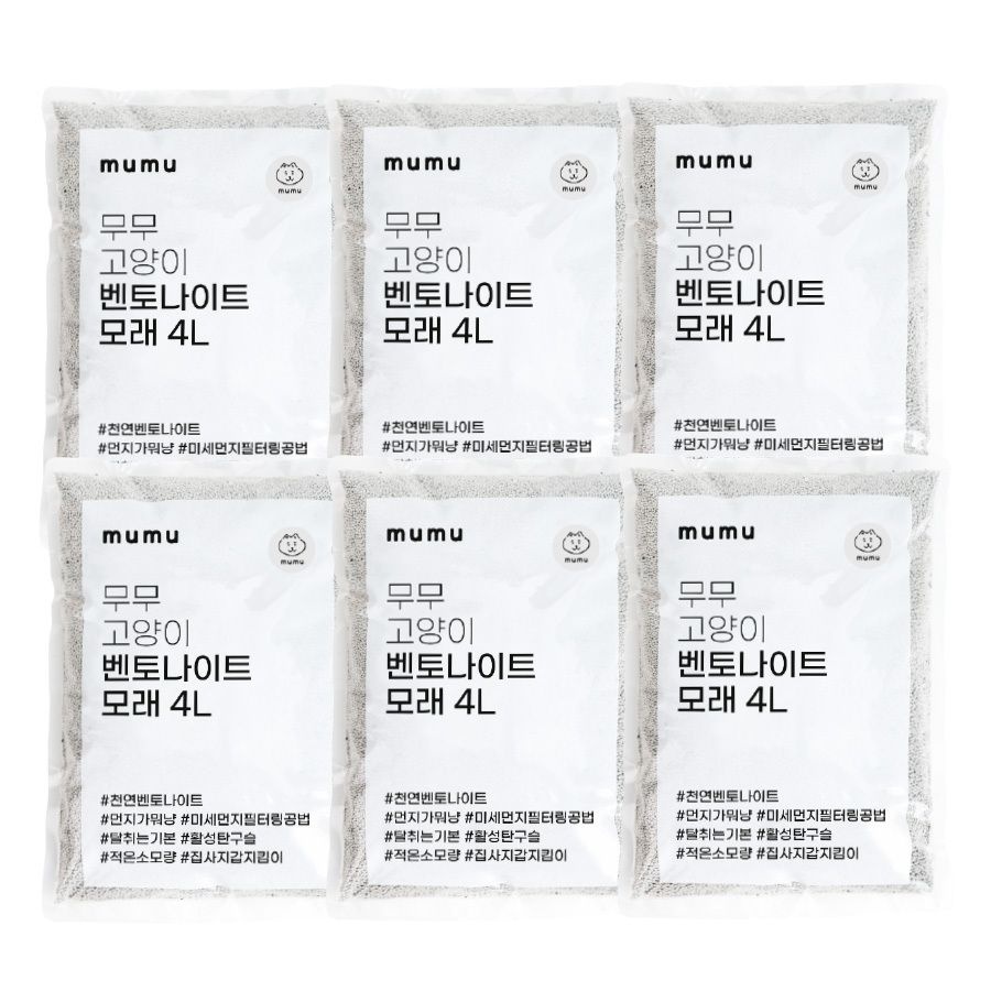 [L포인트]핏펫 무무 고양이 벤토나이트모래 4L*6팩 33,200원