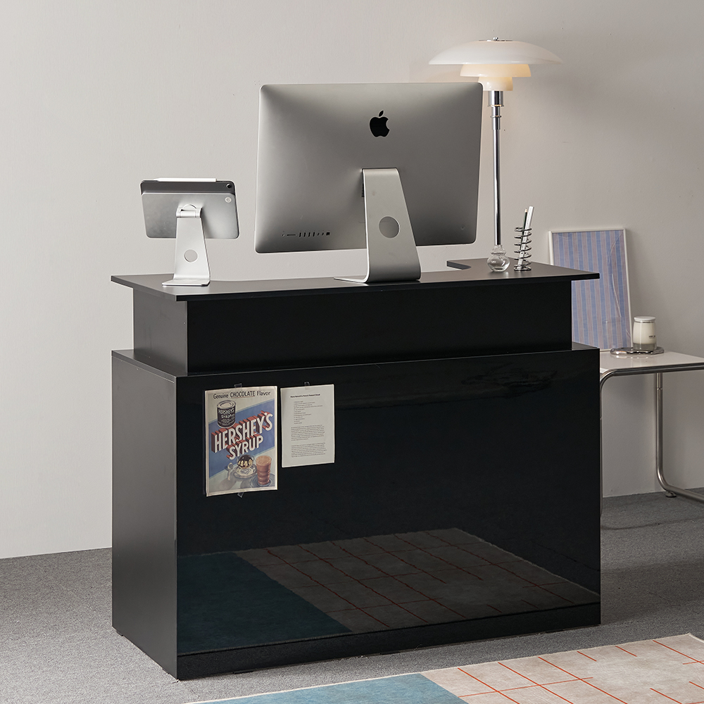 도모디자인 세리온 카운터 안내데스크 1200 방문설치, 블랙 115,000원