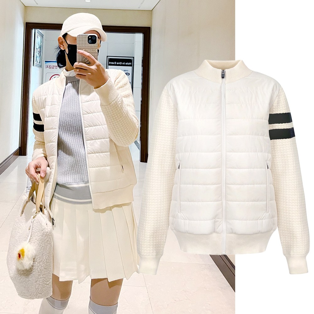 투솜 여성골프아우터 겨울골프점퍼 방풍골프웨어 겨울골프자켓 울 니트소매 방풍 골프점퍼 여성 겨울 보온 골프 아우터 자켓 113,050원