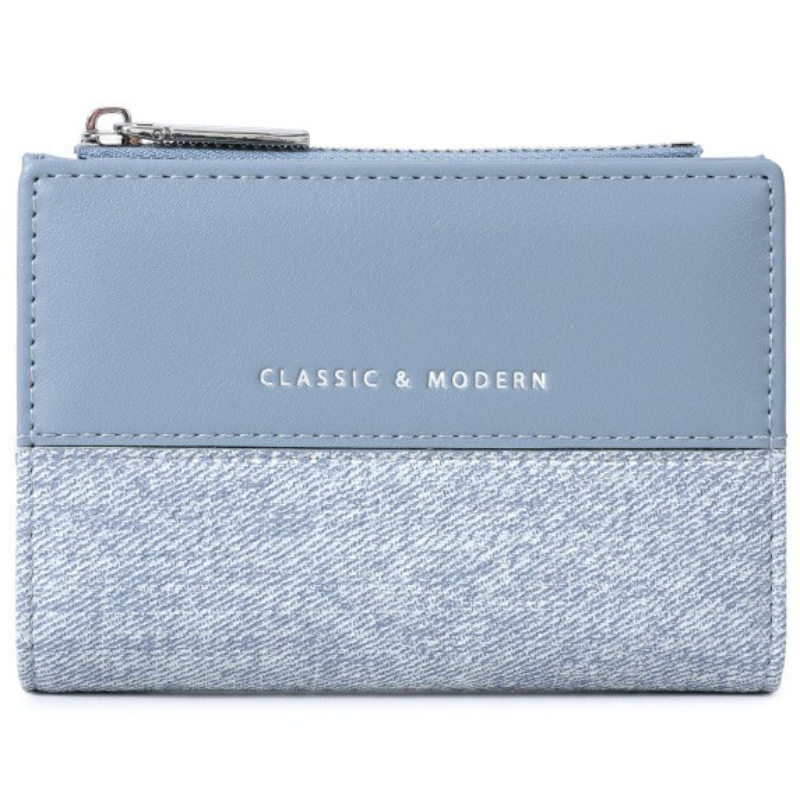 투톤 가죽 패브릭 여성 지갑 콤팩트 카드 동전 수납 선물용 기프트박스 18,400원