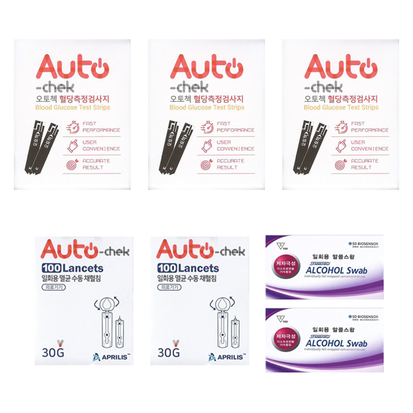 아이센스 오토첵 혈당검사지스트립 세트(시험지 150매+침 200개+솜 200매) elevee 47,000원