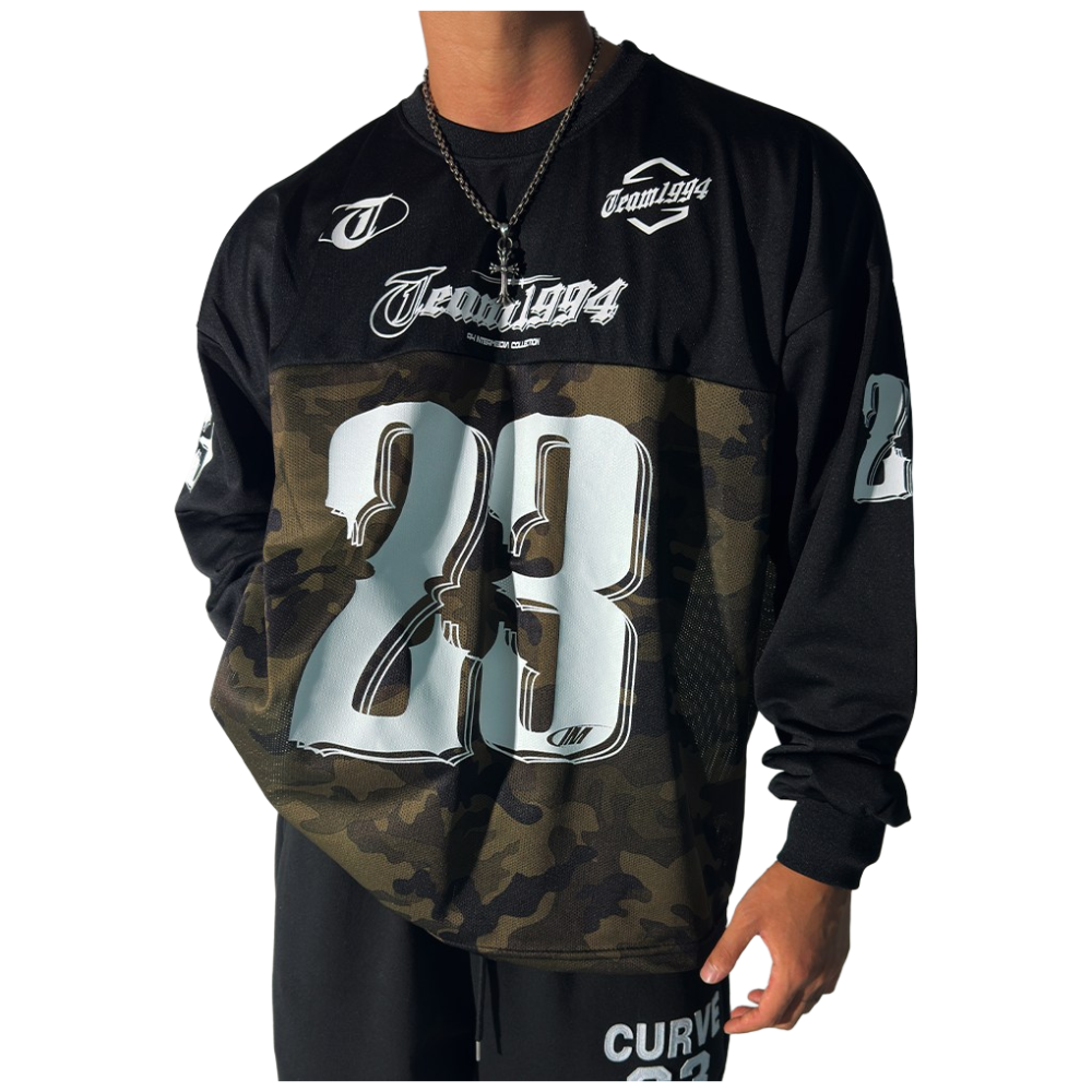 (긴팔) 카모 팀 23 럭비 맨투맨 1COLOR 빅사이즈 짐웨어 오버핏 도프룸 39,900원