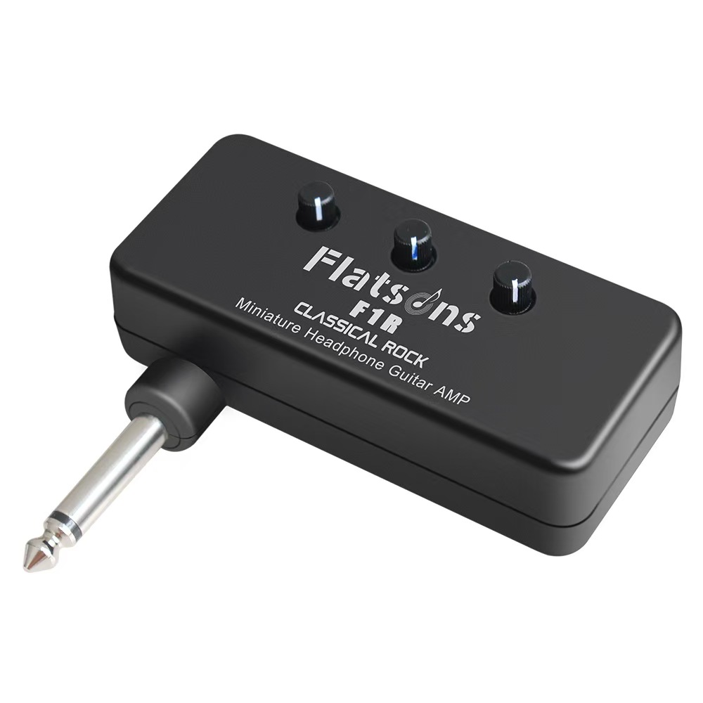 FLATSONS 미니 헤드폰 기타 앰프 초소형 휴대 연습용 일렉기타 베이스용, 1개, 블랙, F1R 25,800원