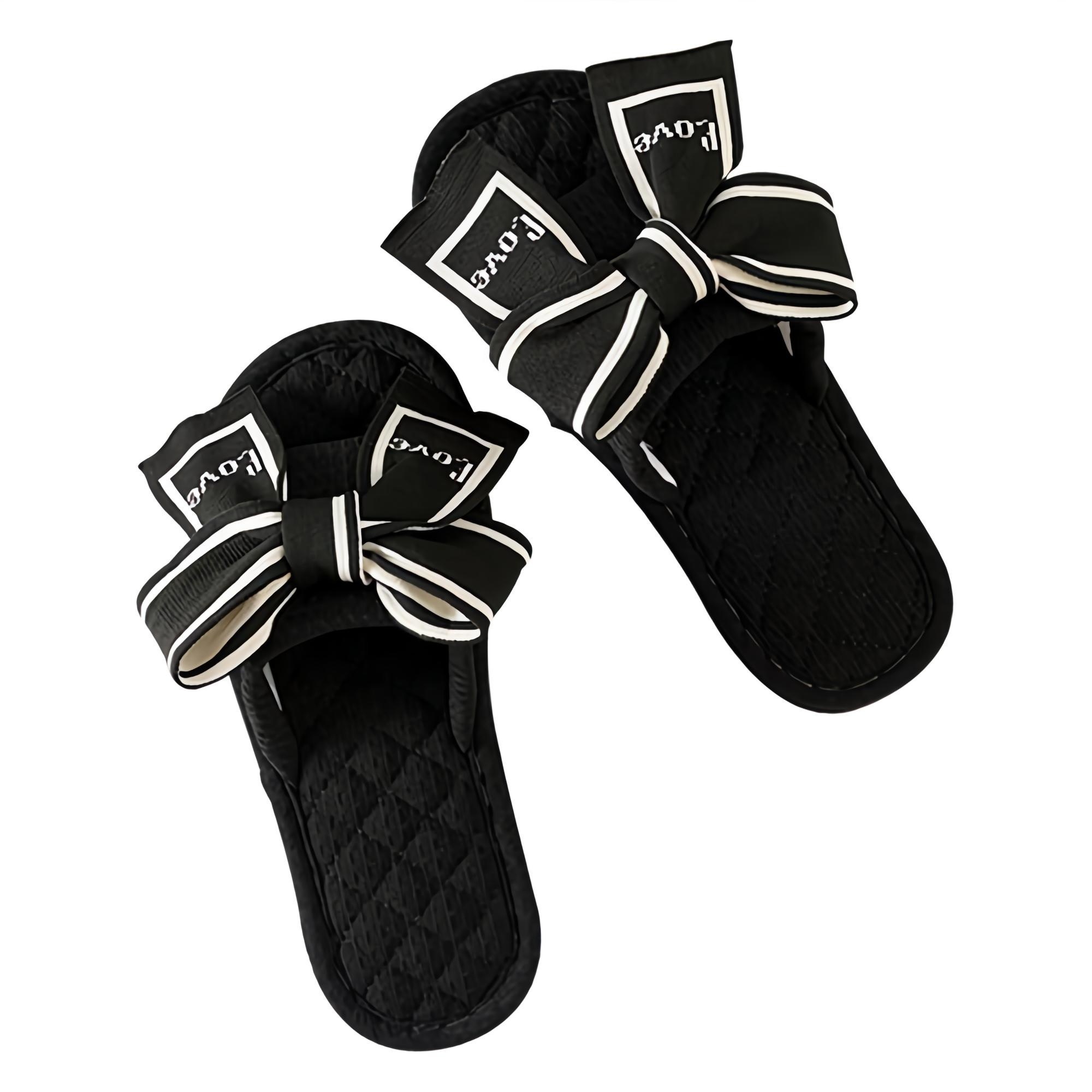 에버하우스 모던 심플 슬림 리본 거실화, 블랙, 1개 7,800원