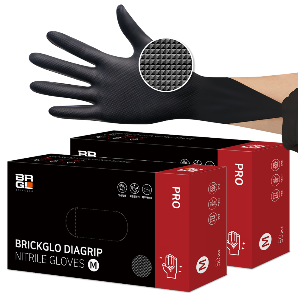 브릭글로 브릭글로 다이아그립 프로 니트릴장갑 100매 M 19,400원