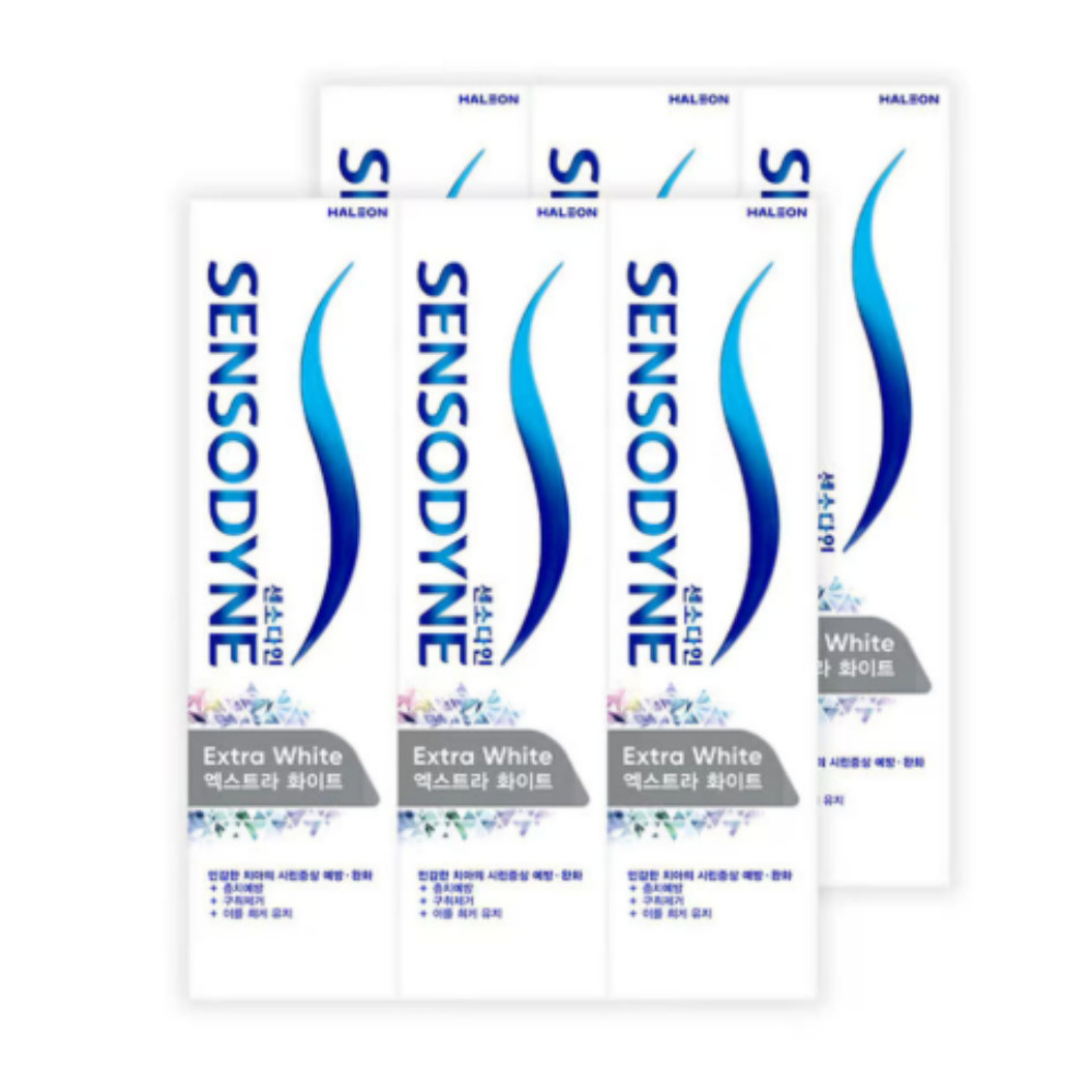 [치과전문의 시린이,미백 추천1위 ]화이트닝,잇몸,구취,시린이,충치,치석 풀케어 "센소다인엑스트라화이트"5+1[사은품 센소다인120G치약 x1개 , 총6EA 무료배송] 32,580원