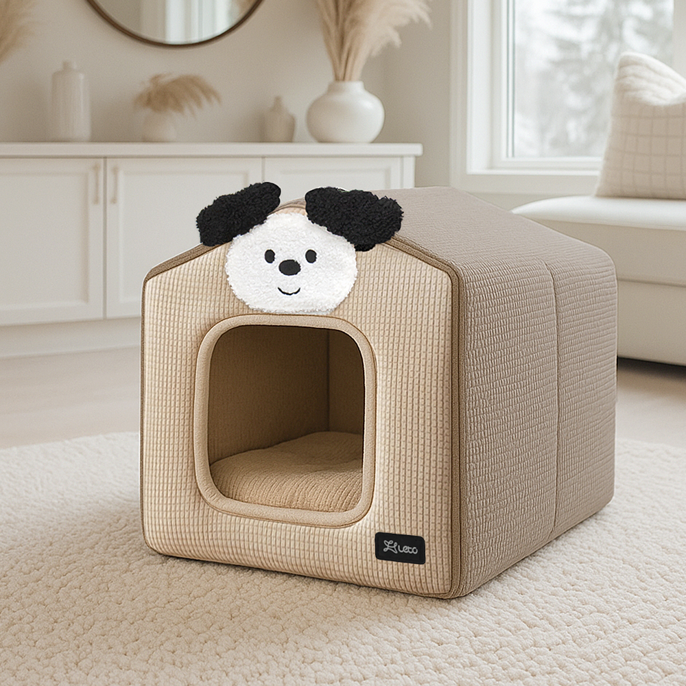 레토 강아지집 고양이 숨숨집 펫 쿠션 하우스, 브라운, 1개 27,800원