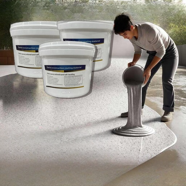 독일 기술 1kg/5kg/10kg 수성 에폭시 바닥 페인트 채사 수성 페인트 실내 바닥용 스톤 페인트 방수 페인트 벽면용 베란다 화장실 옥상 주차장 사은품 랜덤 증정, 현재가 128,000원