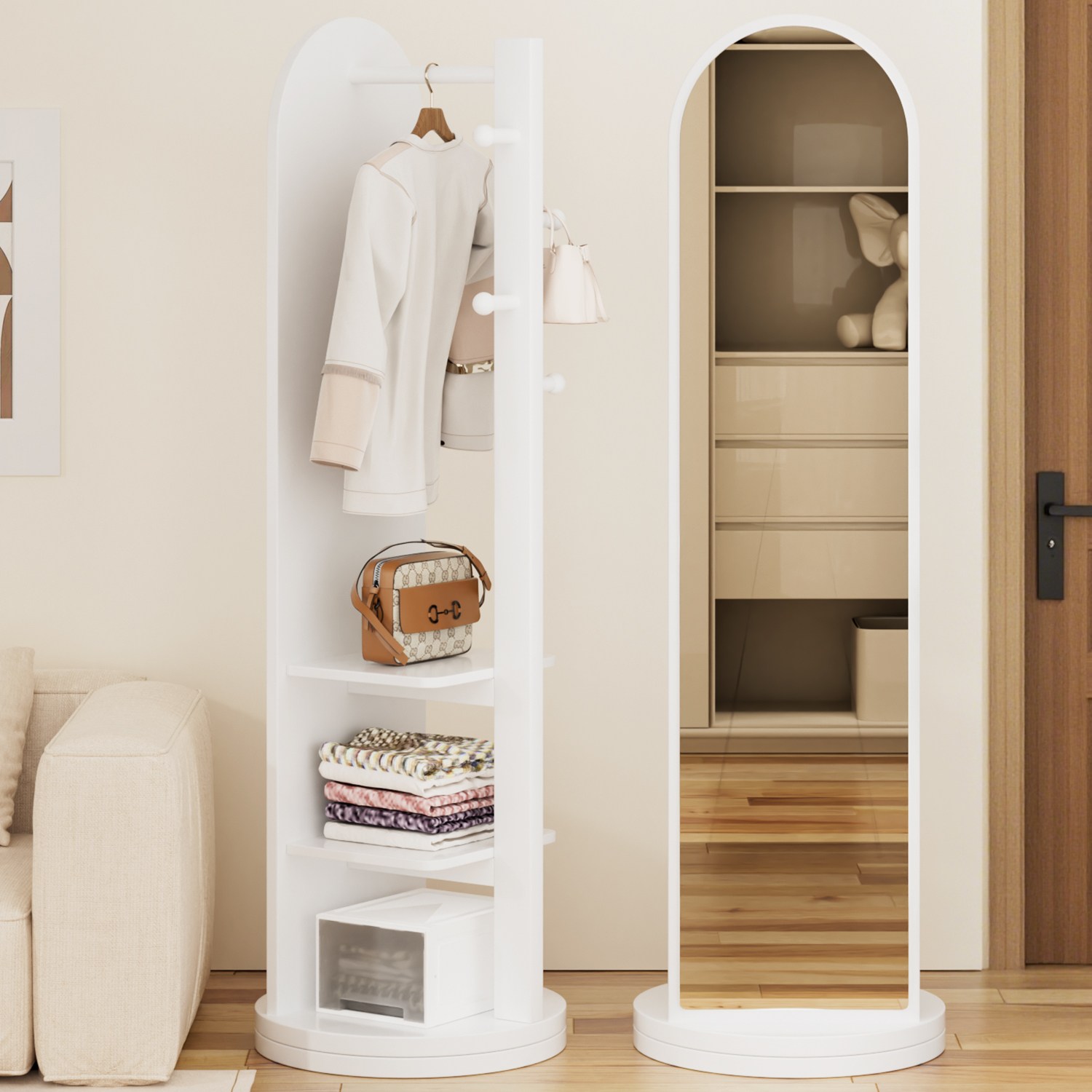 홈컴 전신거울 거실 인테리어 회전식 아치형 거울 71,910원