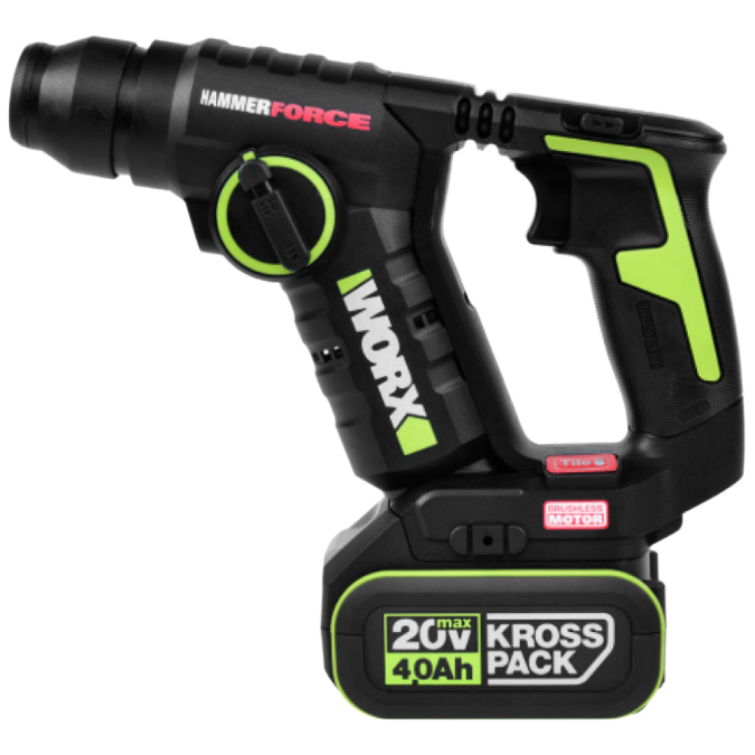 웍스 20V 충전 로타리 해머드릴 WU380S.2 4.0Ah 배터리 2개 풀세트 319,930원