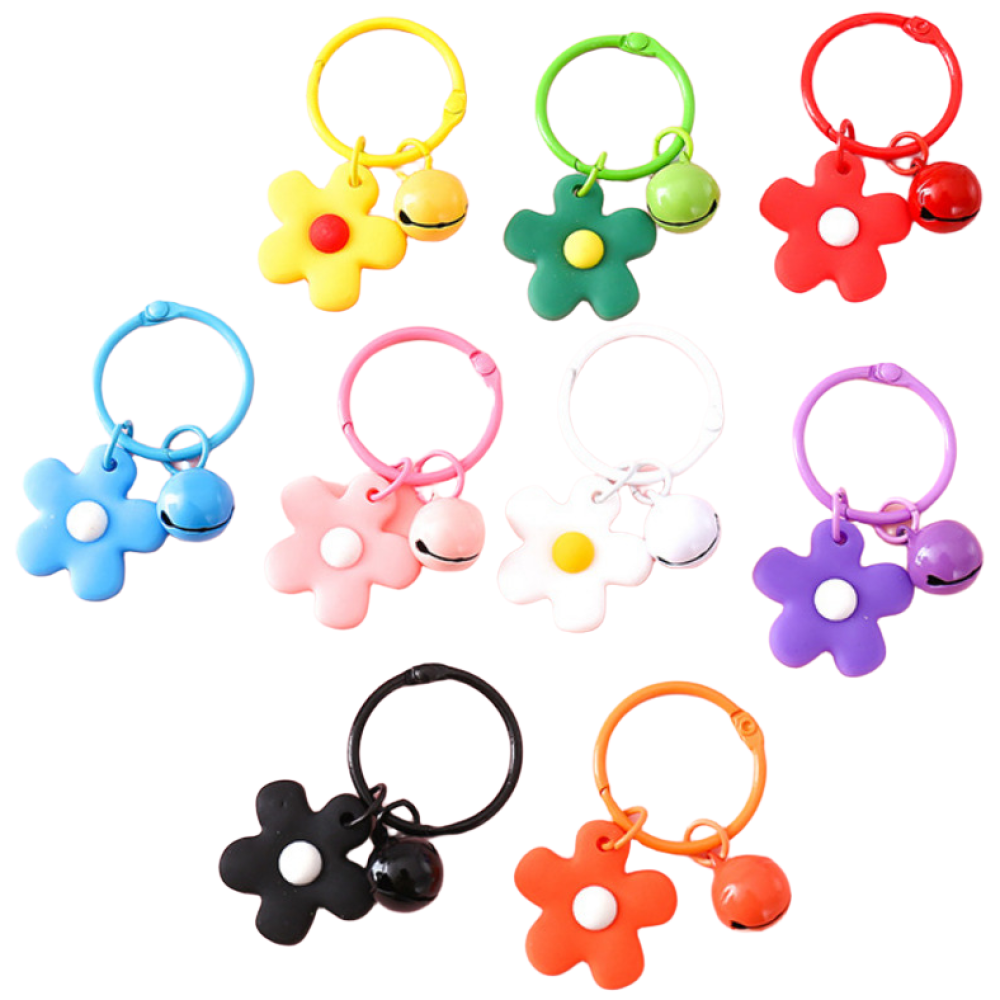 어반살림 플라워 꽃 미니 컬러 키링 차키 에어팟 장식 열쇠고리 세트, 6개, 혼합색상 8,000원