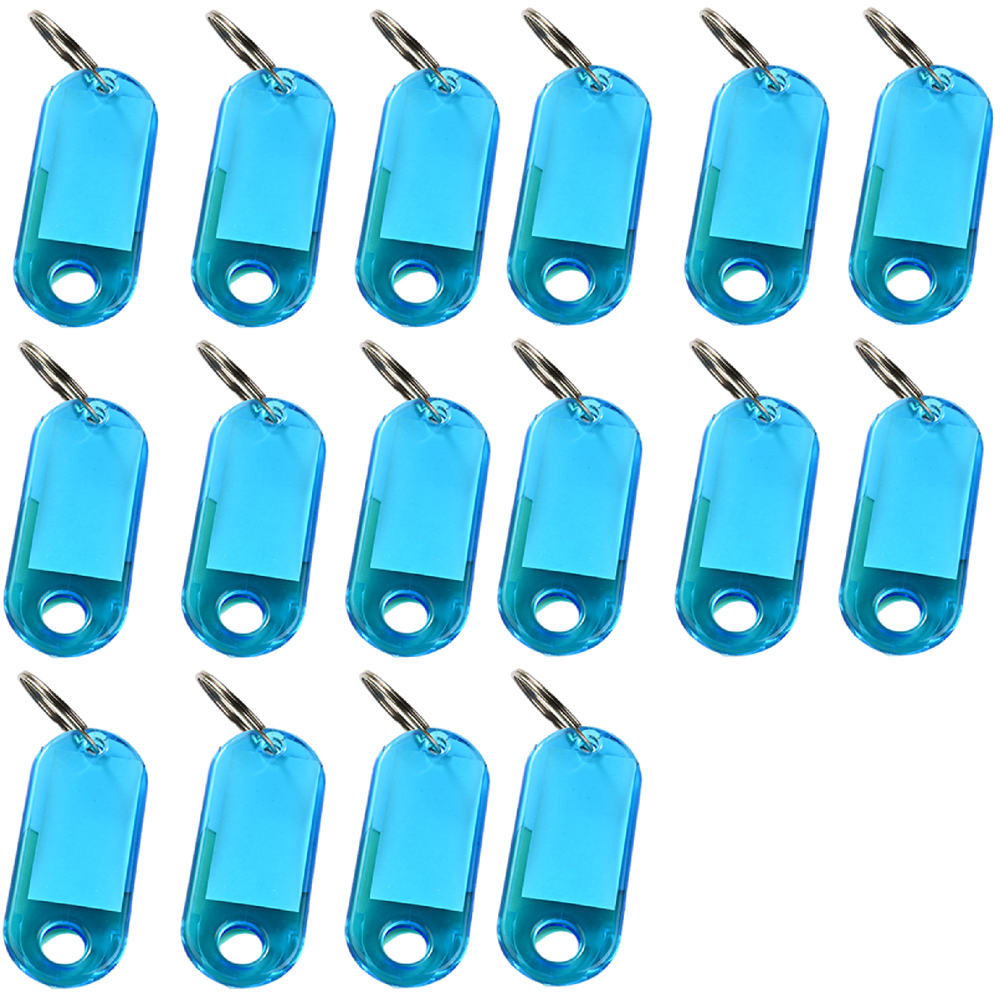 BOGUSAGU 투명 칼라 열쇠고리 네임택 16P BSN-002, 16개, 다크블루 4,800원