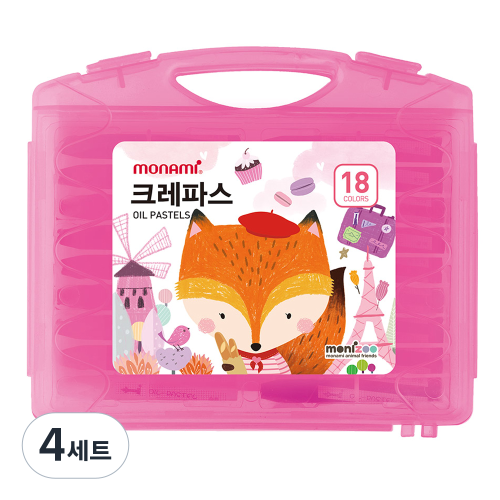 모나미 모니주 크레파스 핑크 8,530원