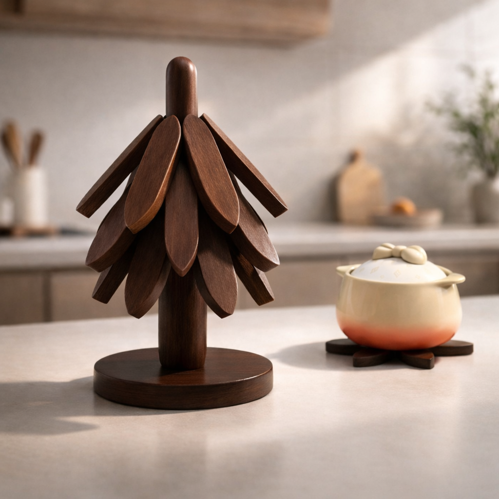 베이직앤드 슬림 보관 트리형 원목 냄비받침 12,900원