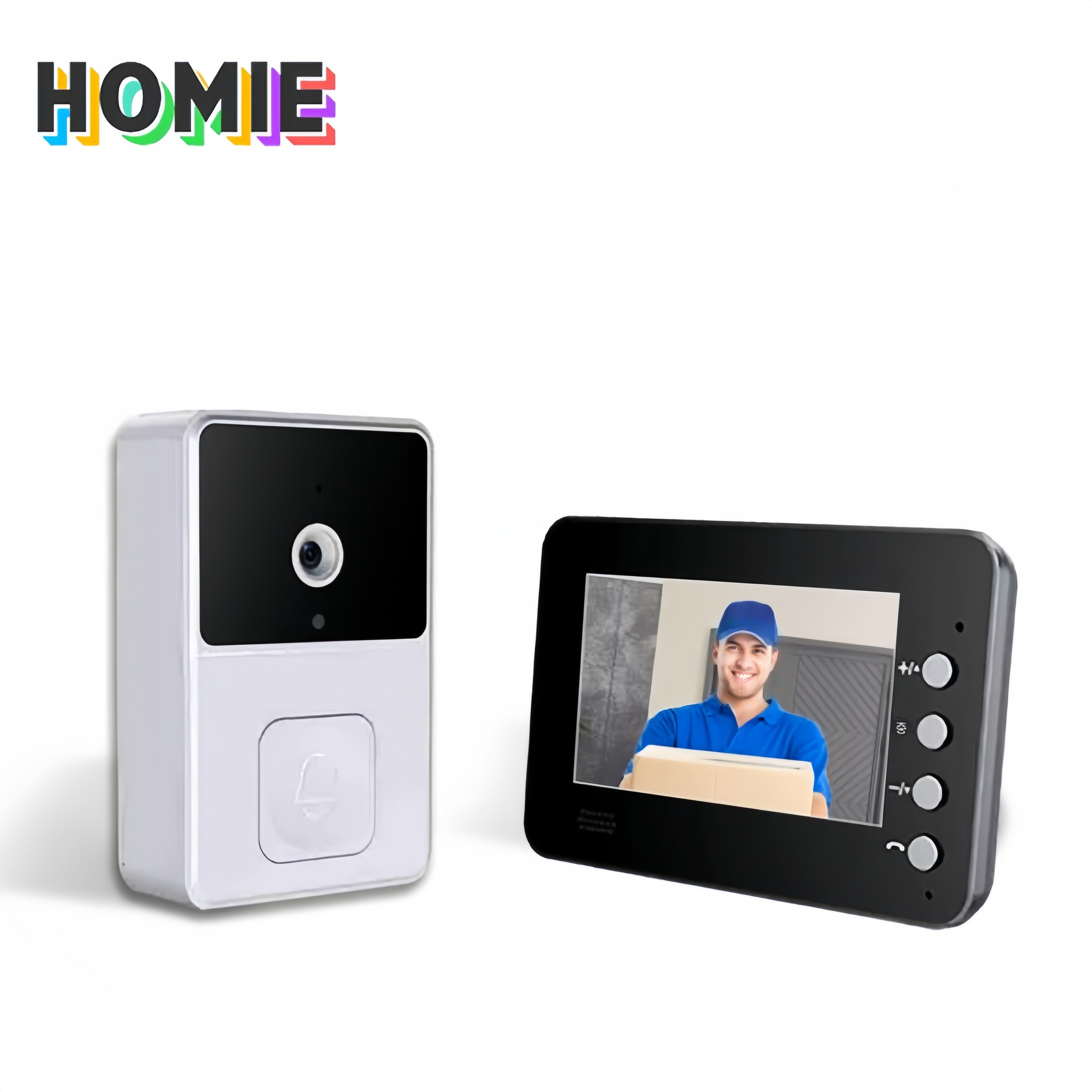 HOMIE 가정용 CCTV 지능형감지  양방향통화도어벨 4.3인치  간편 설치 다양한기능 비디오폰 가정을 위한안전 방어선 단단히구축 61,780원