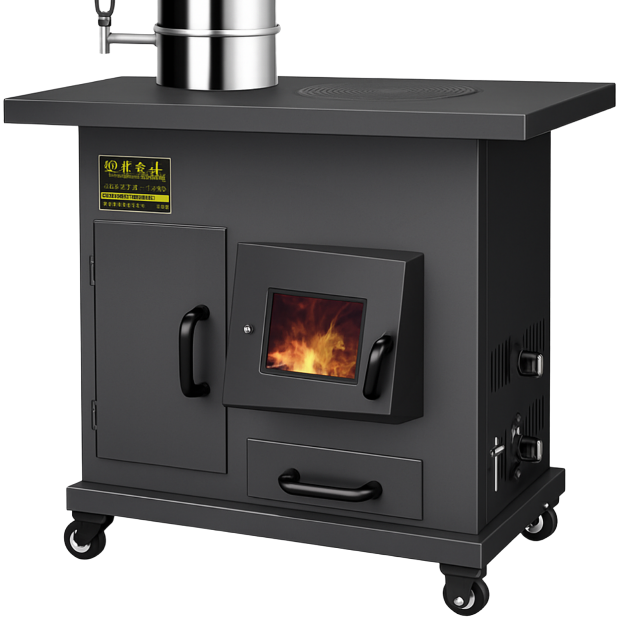 K-STORE 이동식 화목난로 오븐 난로 장작 가정용 화목난로 미니화목난로 캠핑난로 주물화목난로 실내용난로 불멍난로 314,000원