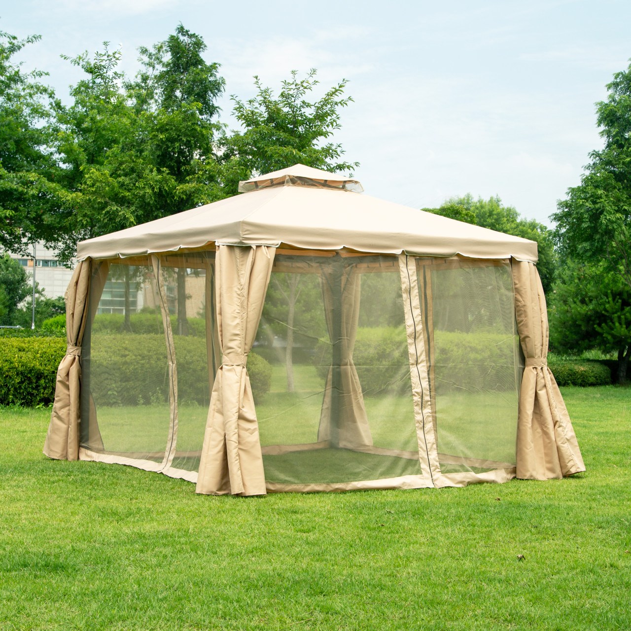 아이스타스 가제보 캐노피 천막 몽골텐트 그늘막 사이드월 모기장 포함 풀세트 284,000원