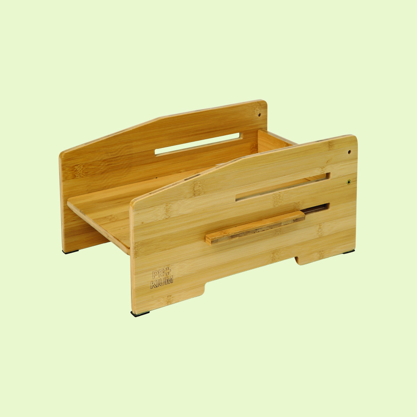 페키움 3단 높이조절 급식기 원목받침대 25,000원