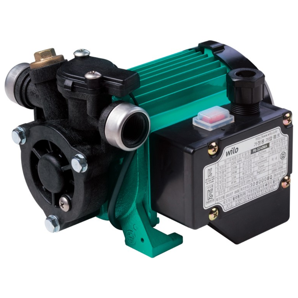 PB-S140MA 윌로펌프 수도법인증 자동 저소음 하향식 가정용 가압펌프 168,000원