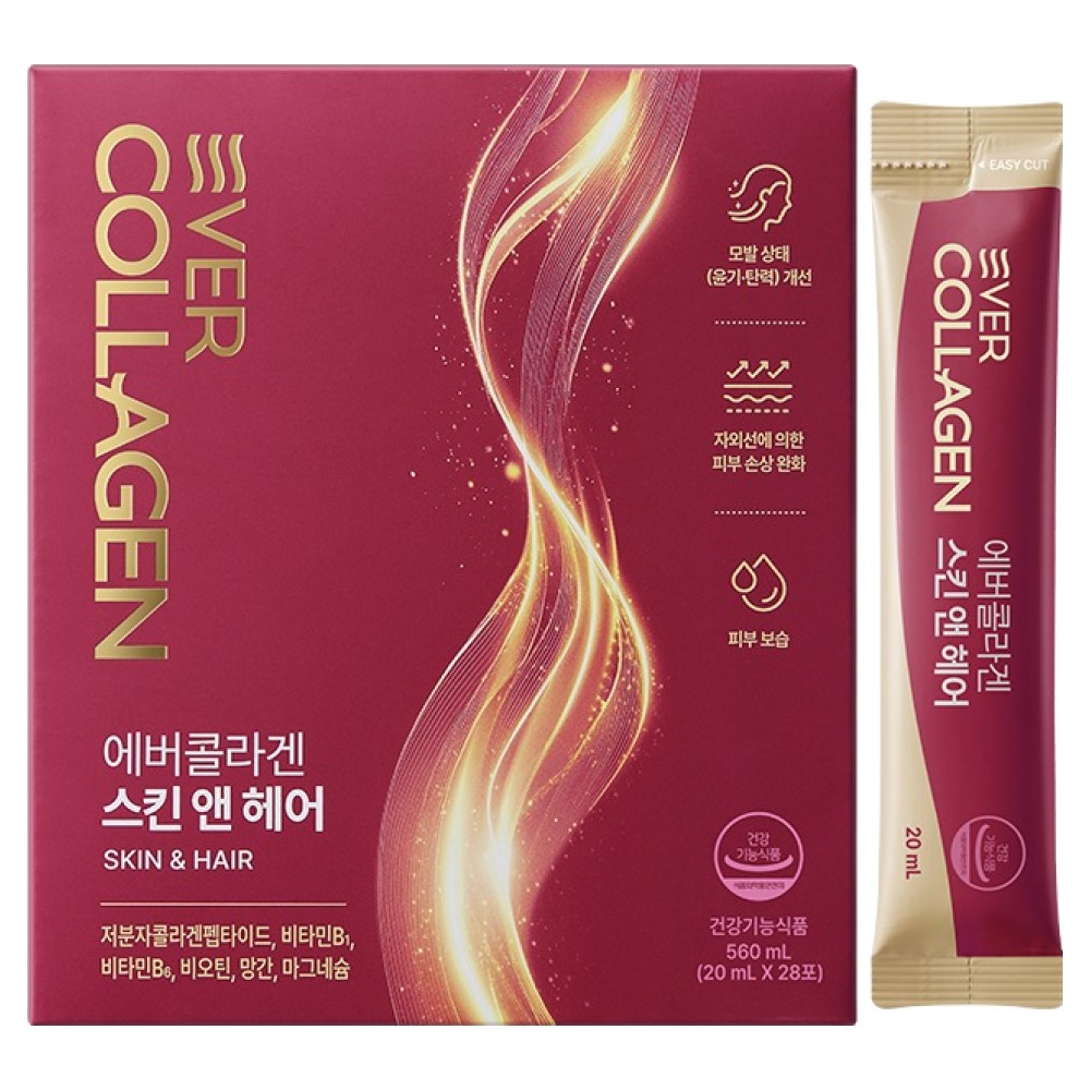 에버콜라겐 스킨 앤 헤어, 1개, 28회분 34,110원