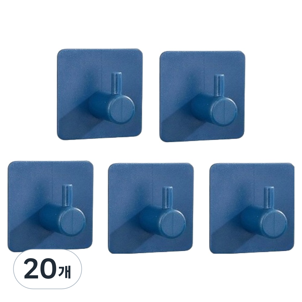 피어니스트 벽부착 후크 무타공걸이, 블루, 20개 52,000원