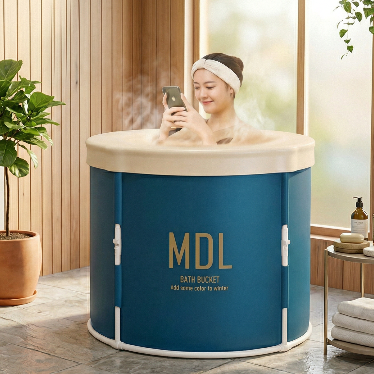 Roomxyd 간이욕조 1인욕조 반신욕조 원터치욕조 접이식욕조 목욕탕 41,900원