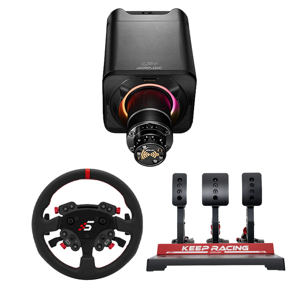 SIMAGIC Evo 베이스 휠 올인원 +GTpro-R(K) 핸들+P1000 3페달, 1개, Evo+GTpro-R(K)+P1000 1,820,000원