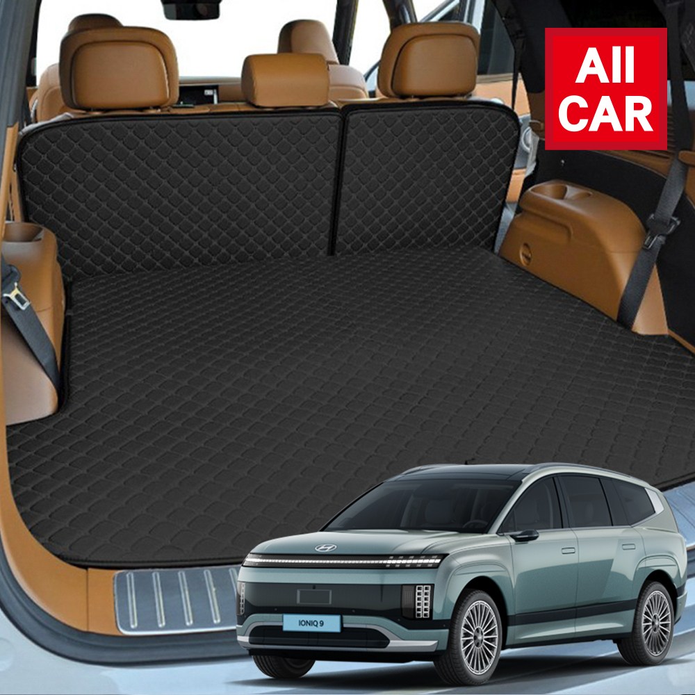 올카 2025 현대 아이오닉9 호환 프리미엄 퀄팅 트렁크매트 가죽 차박 바닥 등받이, 블랙+블랙 68,420원