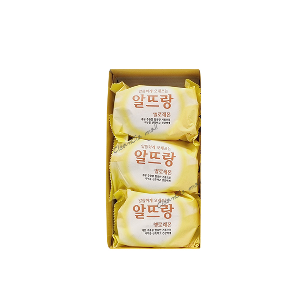 LG생활건강 알뜨랑 비누 옐로레몬, 140g, 3개입 8,900원
