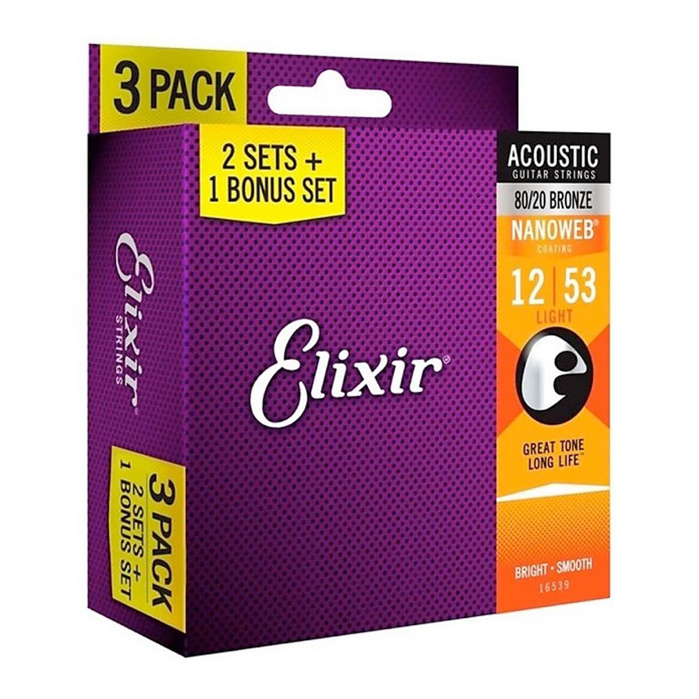 Elixir 통기타줄 나노웹 8020브론존 012-053 어쿠스틱스트링 3팩 16539 98,440원