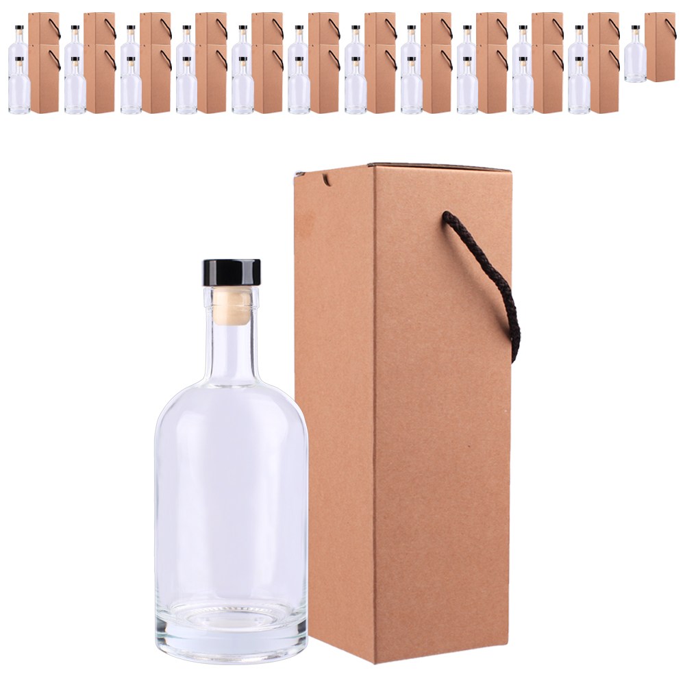 가인글로벌 위스키500 유리병 / T형마개(TPE) 블랙 / 포장박스 주류병, 24개, 500ml 67,500원