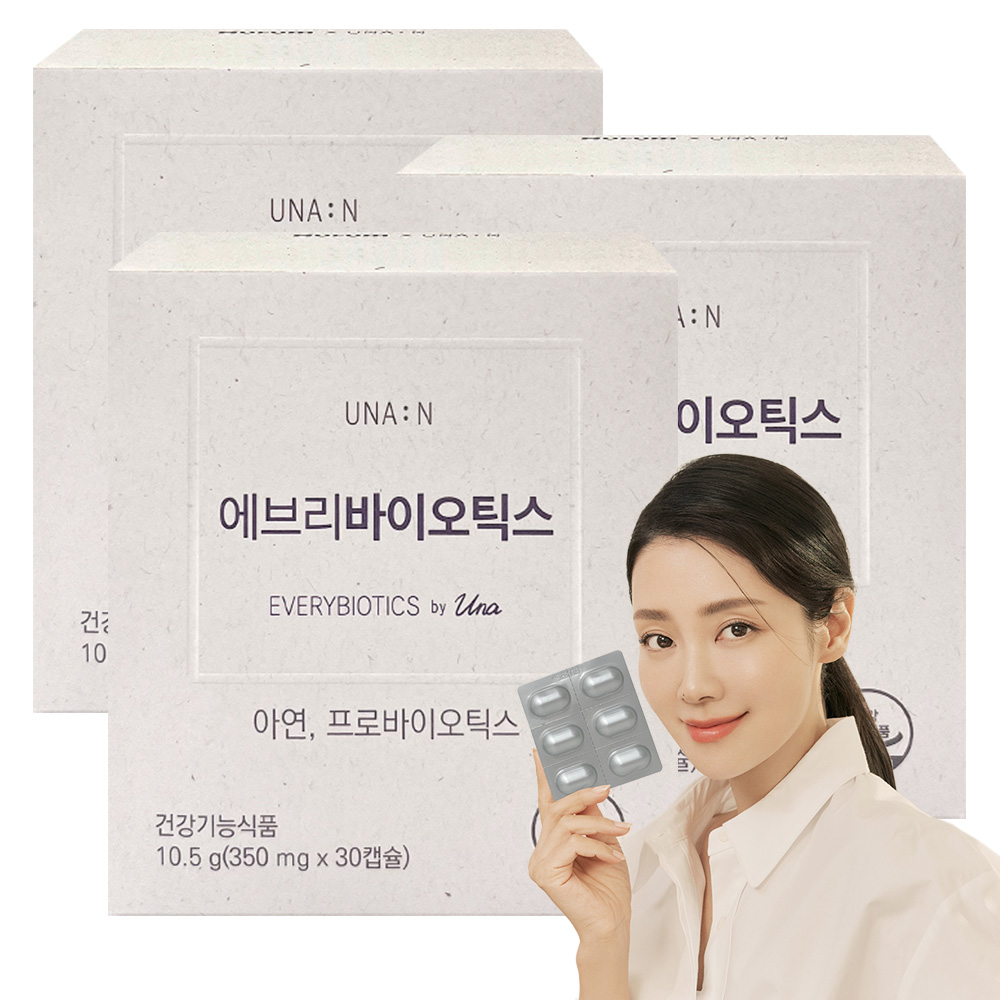 유나엔 에브리바이오틱스 7종 혼합 프로바이오틱스 아연, 3박스, 30정 91,200원