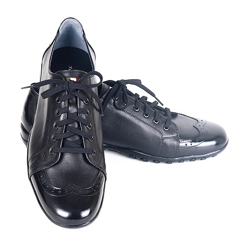 HPH 60-58 블랙 남성스니커즈 가죽스니커즈 고급수제화 핸드메이드 해피슈즈 키높이 3cm 4cm 공장직영 216,000원