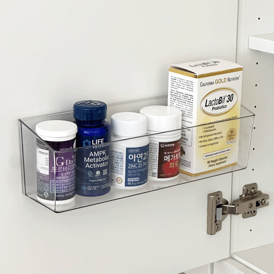 데미무드 플로팅 무타공 부착식 아크릴 약 정리함 일반형 4,900원