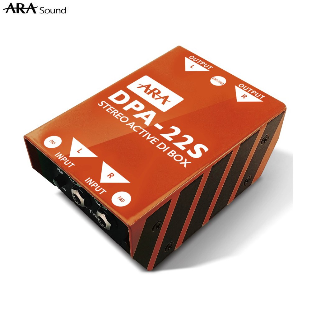 ARA DPA-22S 2채널 스테레오 액티브 다이렉트박스 국산 DI박스 키보드 기타 베이스 악기등 노이즈제거 140,000원